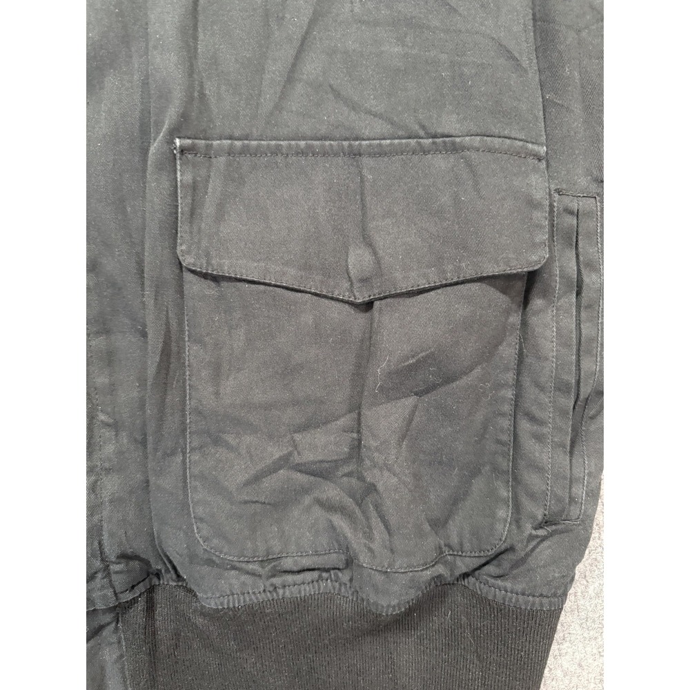 Cockpit USA A-2 Jacket Mens 2XL Black Bomber Leather Collar Patriotic Lining - Picture 8 of 12